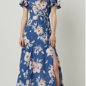 Women’s French Connection Cari Crepe Midi Tea Dress - Peach Blossom size 8